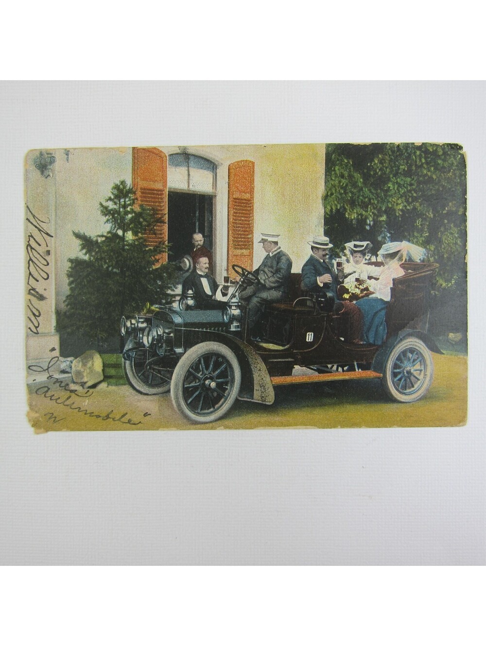 Antique Automobile Postcard 1906 Kansas City Missouri to Richmond Indiana RARE